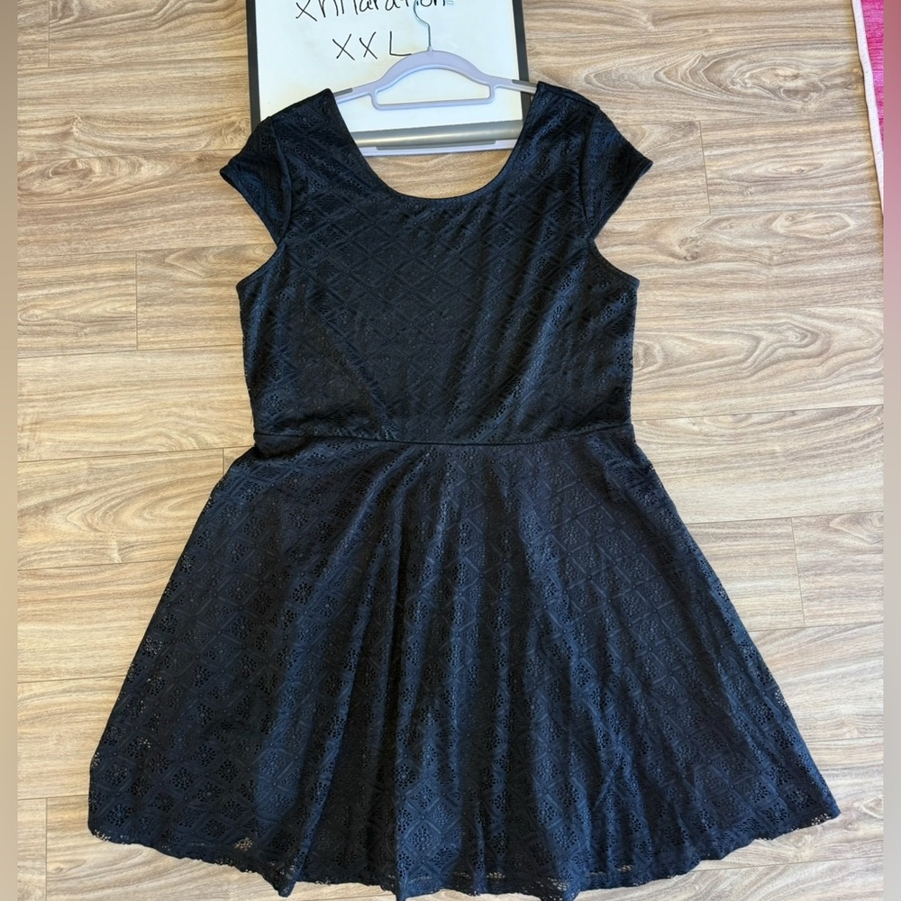Xhilaration Elegant Black Lace Dress XXL